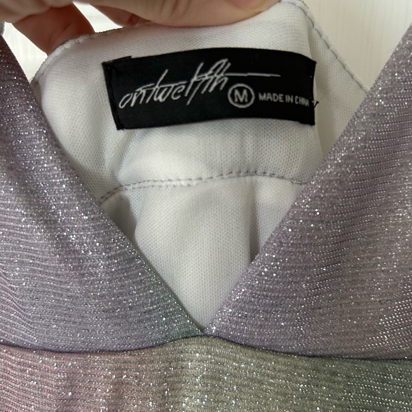 Shimmering Multicolor Striped Dress - Picture 2 of 3